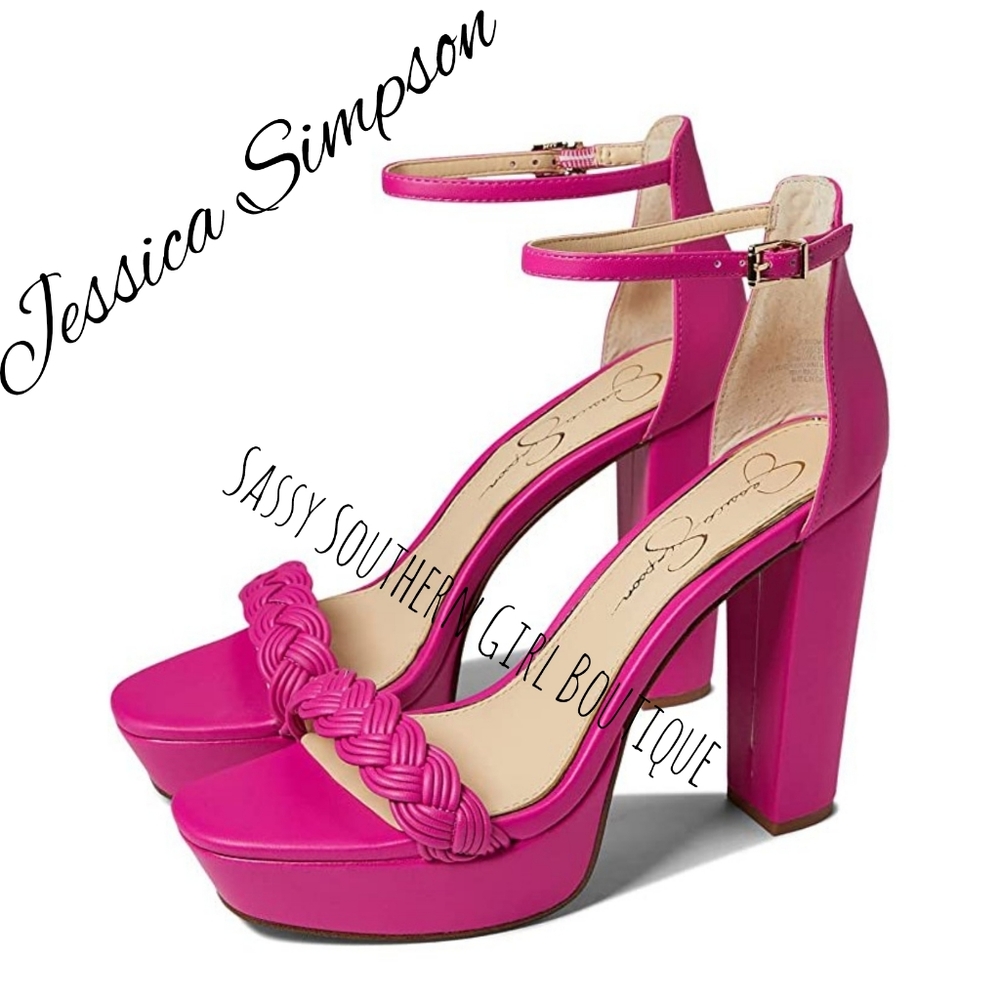 🆕⭐ Jessica Simpson magenta pink platform sandals